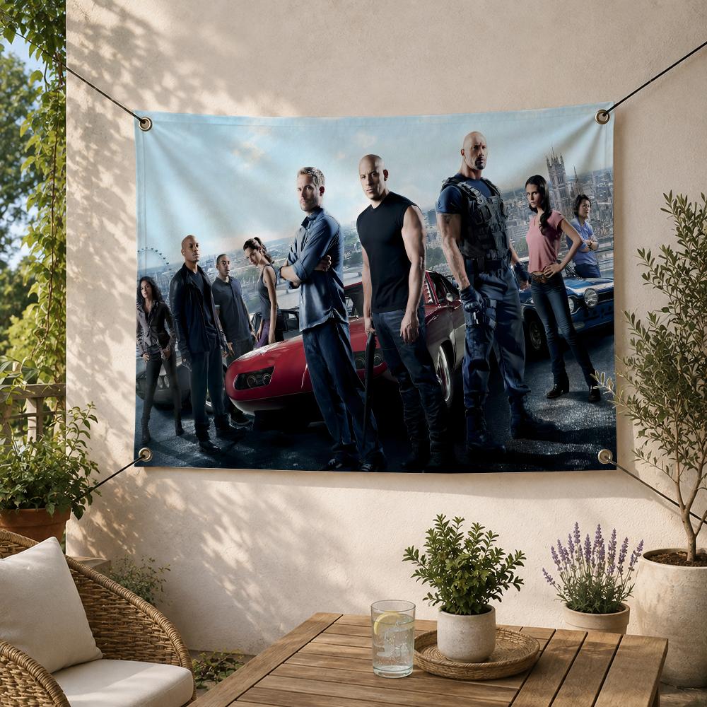Outdoor Camping Movies - Action Movie F-Fast & Furious Flags