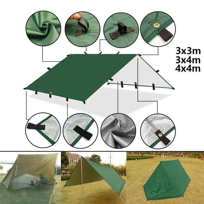 4x4m 4x3m 3x3m 19 Hang Points  - Outdoor Camping Automatic Quick Opening Tent recension och pris