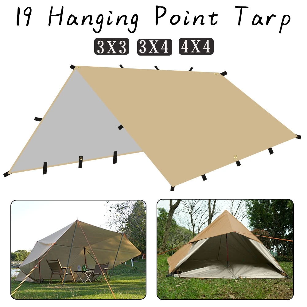 4x4m 4x3m 3x3m 19 Hang Points  - Outdoor Camping Automatic Quick Opening Tent recension och pris