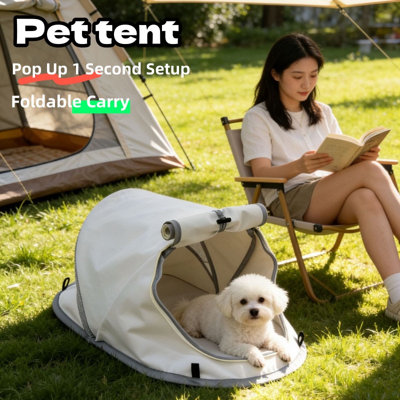 Portable Pop Up Dog Tent Sun P - Outdoor Camping Dog Bed recension och pris