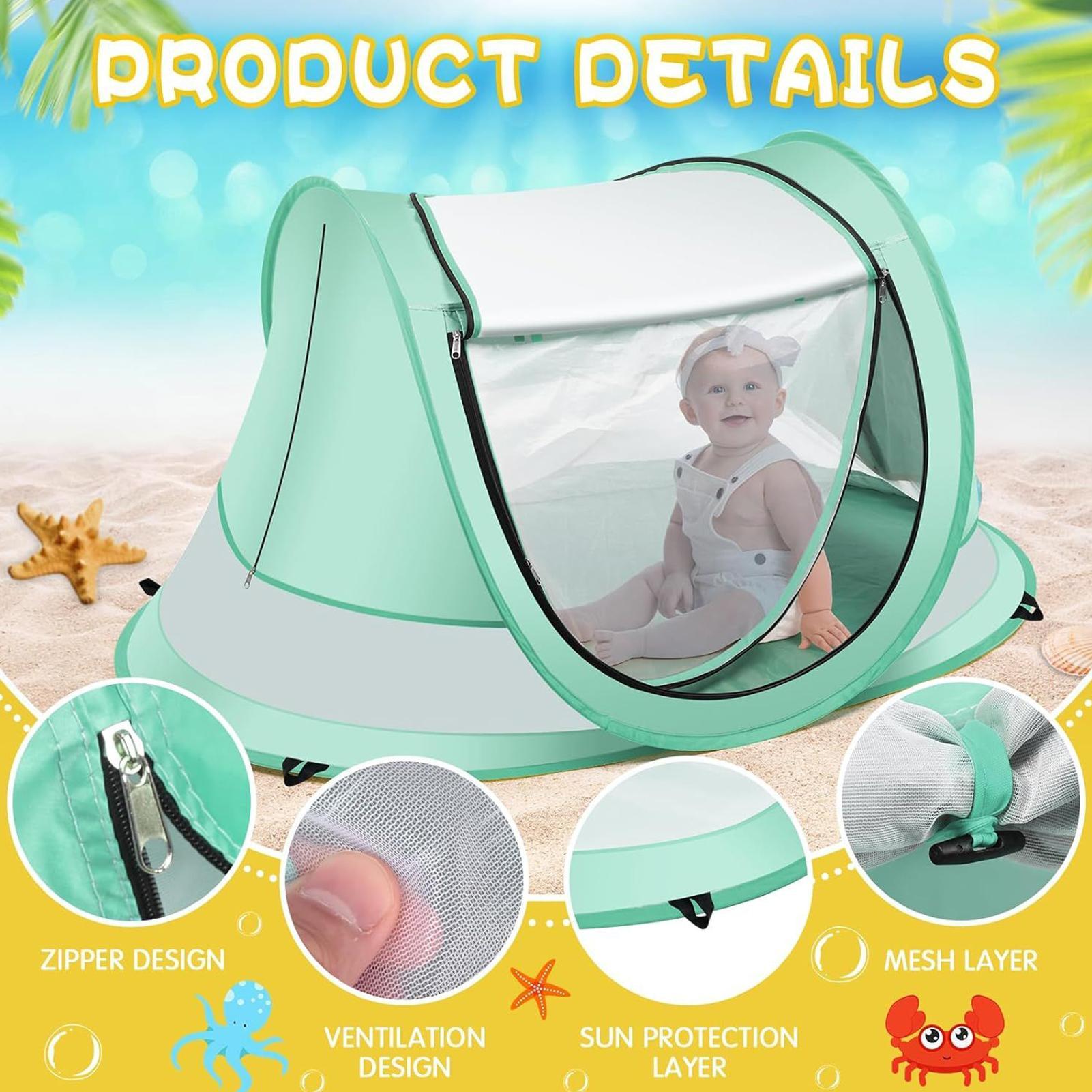 Toddler Beach Tent Outdoor Bab - Outdoor Camping Automatic Quick Opening Tent recension och pris