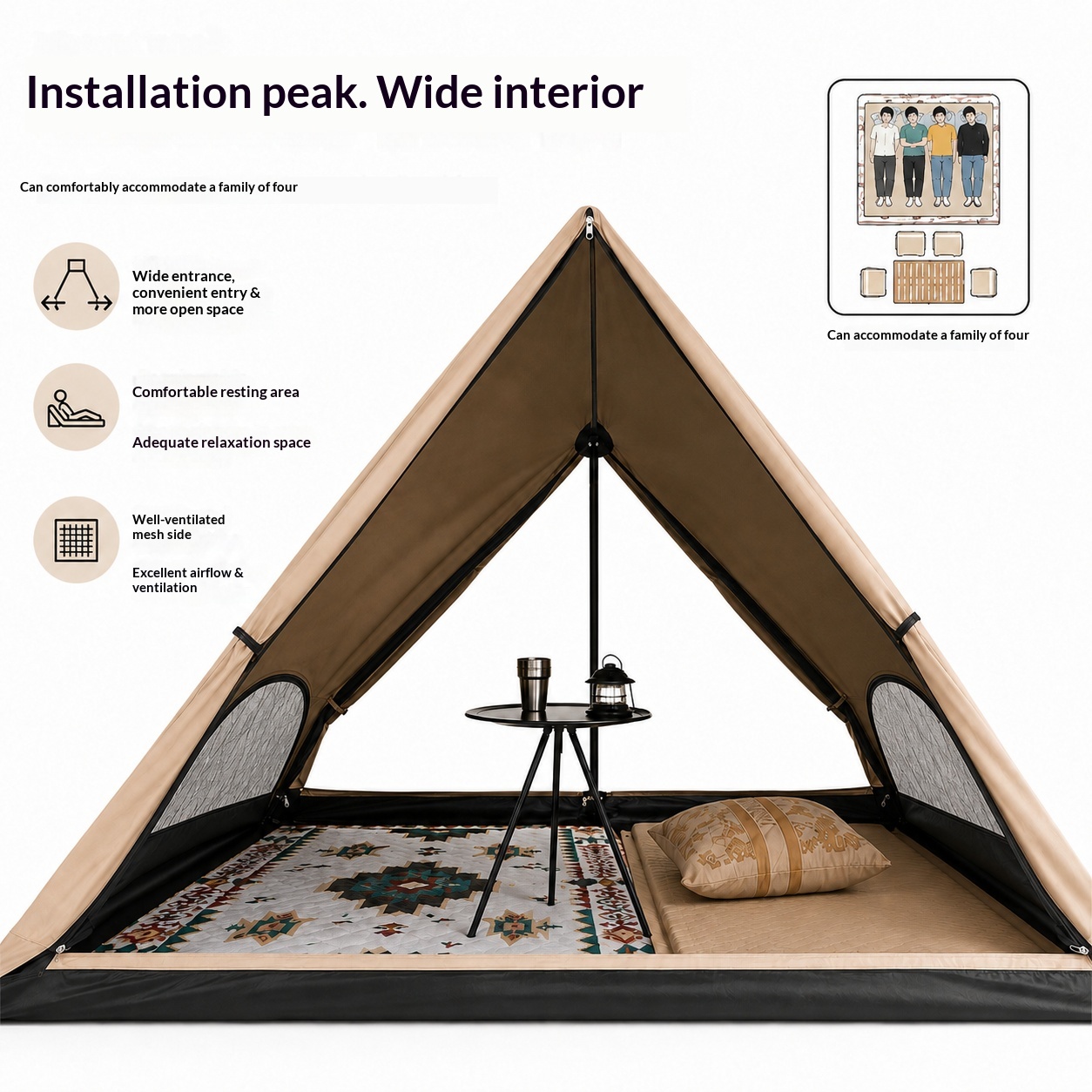 Automatic Triangular Tent, Out - Outdoor Camping Automatic Quick Opening Tent recension och pris