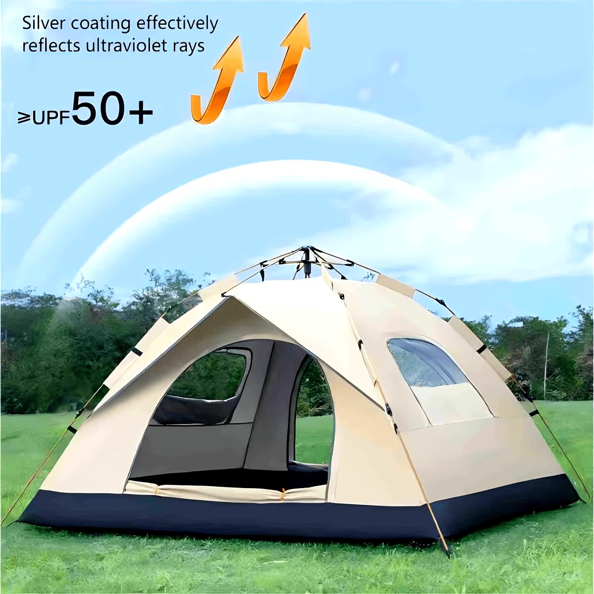 Automatic Quick Open Silver Co - Outdoor Camping Automatic Quick Opening Tent recension och pris