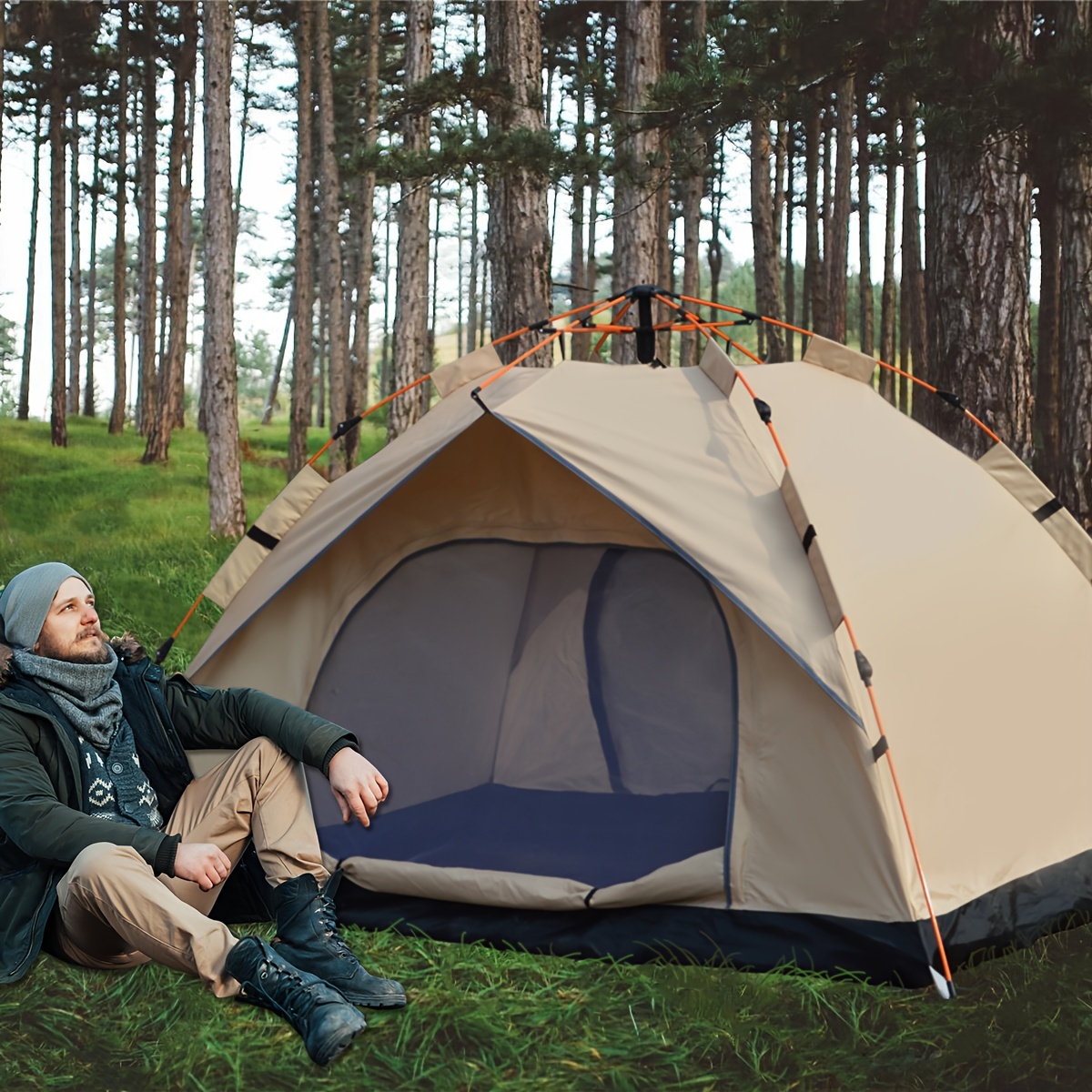 Automatic Quick Open Silver Co - Outdoor Camping Automatic Quick Opening Tent recension och pris