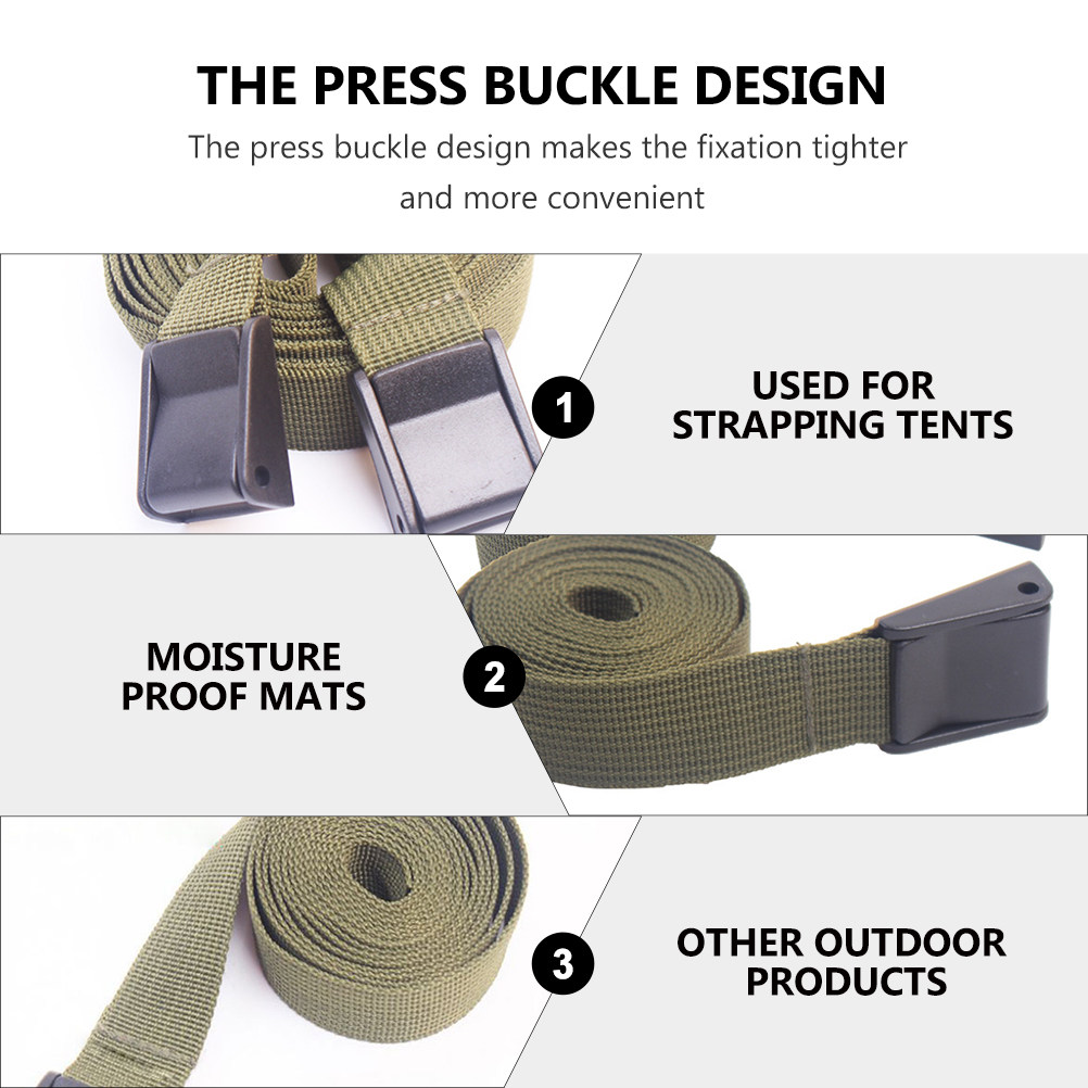3pcs Military Green Tie Down S - Outdoor Camping Backpack recension och pris