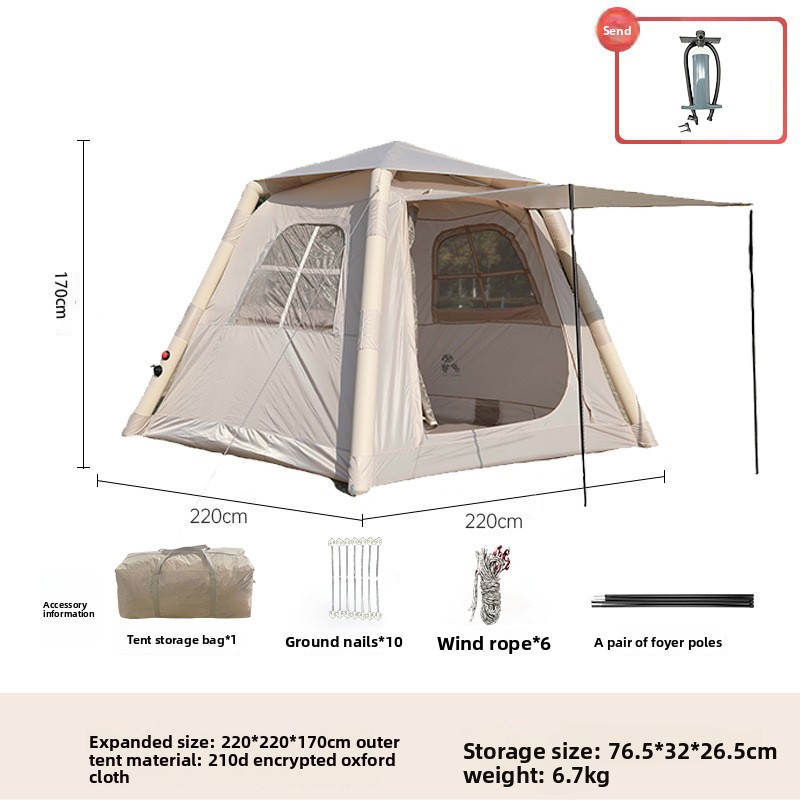 5㎡ Luxury Outdoor Air Tent Cam - Outdoor Camping Automatic Quick Opening Tent recension och pris