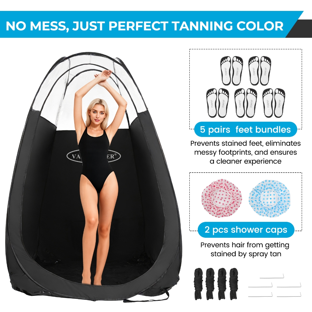 Black Spray Tanning Tent Porta - Outdoor Camping Automatic Quick Opening Tent recension och pris