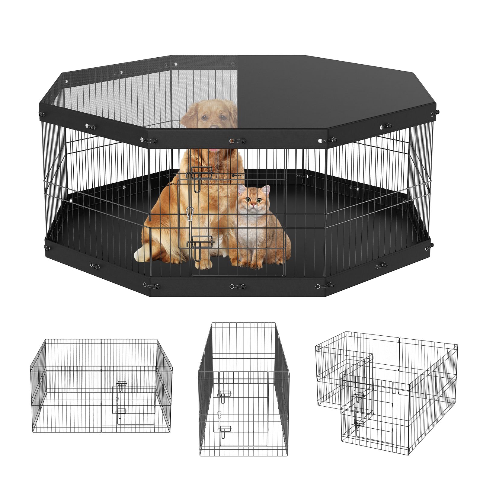 Dog Playpen, 8 Panels Foldable - Outdoor Camping Dog Fence recension och pris