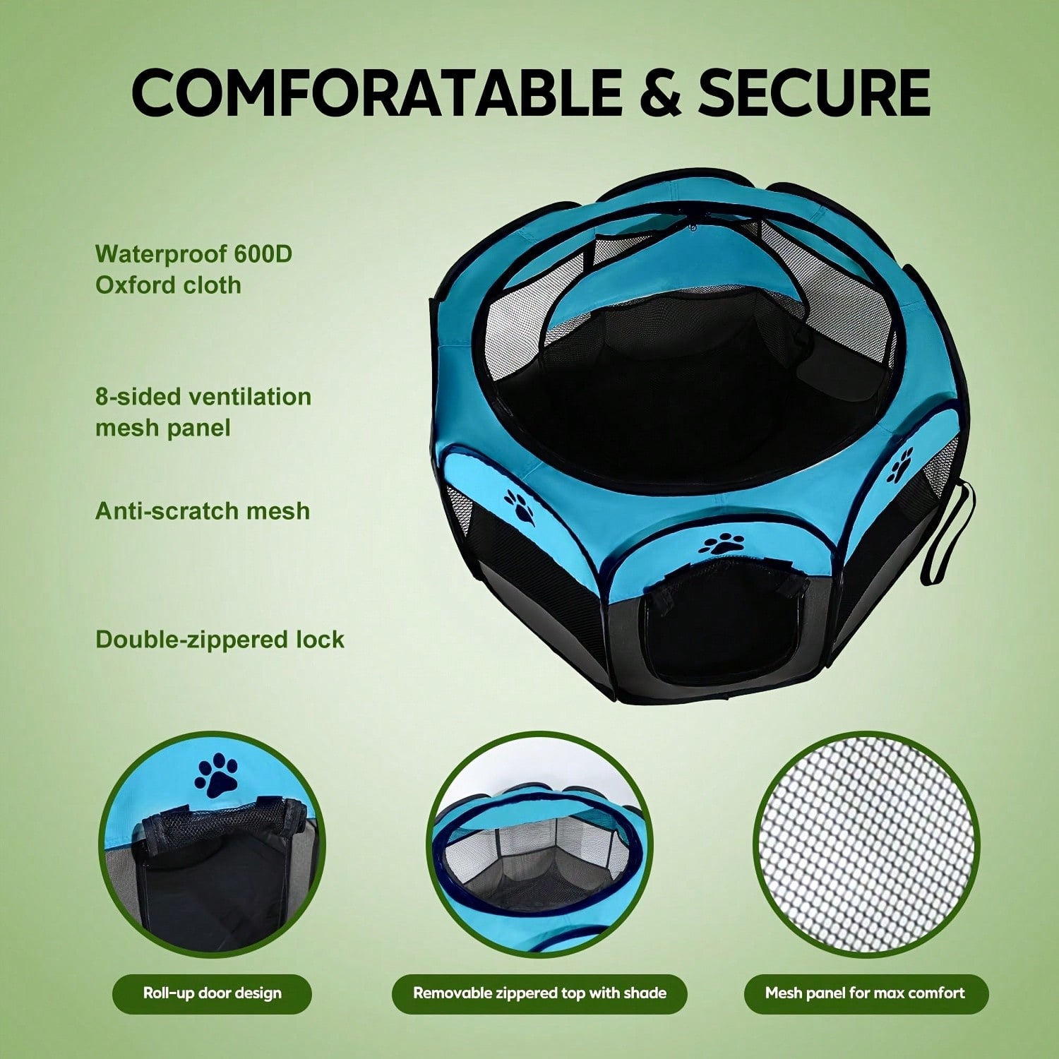 This Foldable Octagonal Pet Fe - Outdoor Camping Dog Fence recension och pris