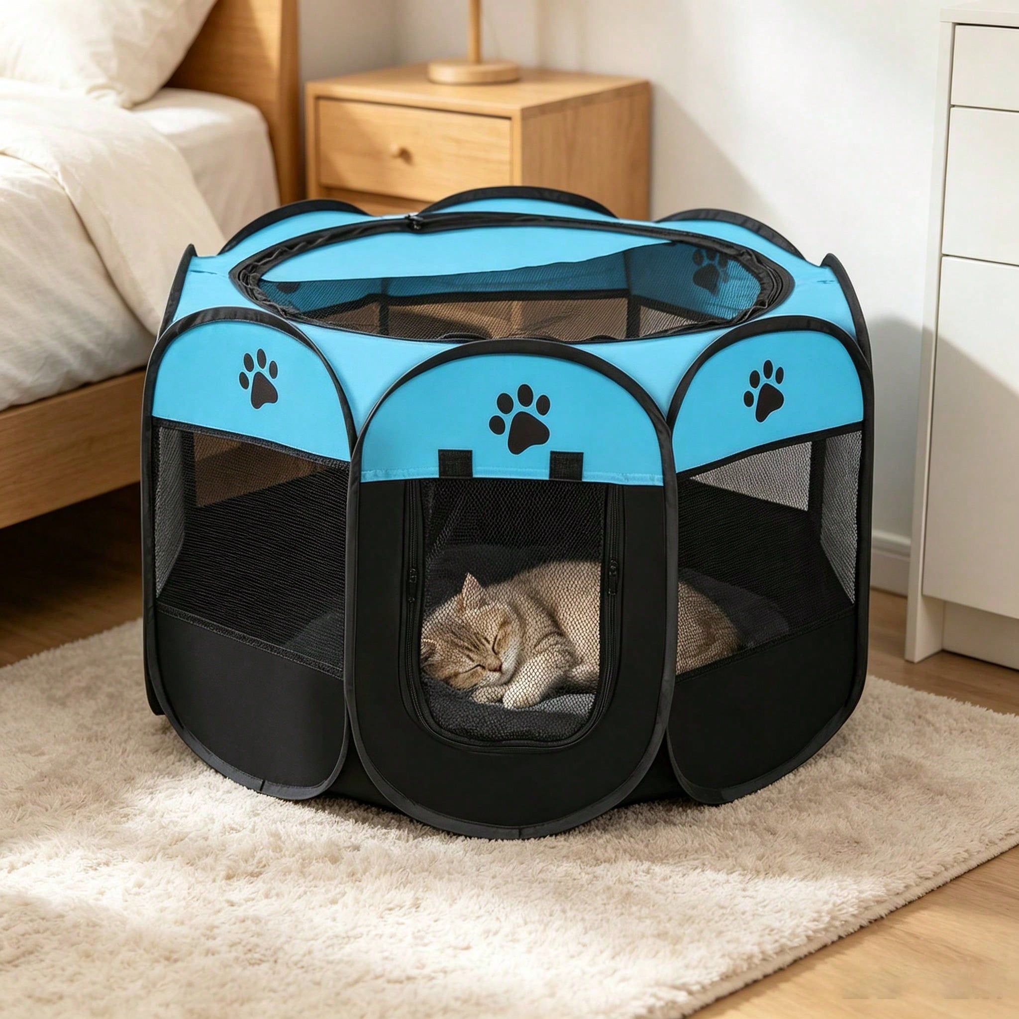 This Foldable Octagonal Pet Fe - Outdoor Camping Dog Fence recension och pris