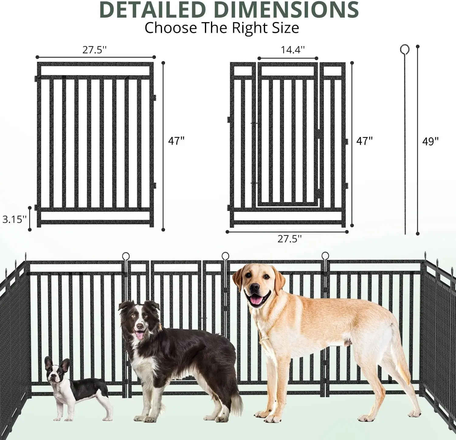 Dog Fence Outdoor Indoor, 47 I - Outdoor Camping Dog Fence recension och pris