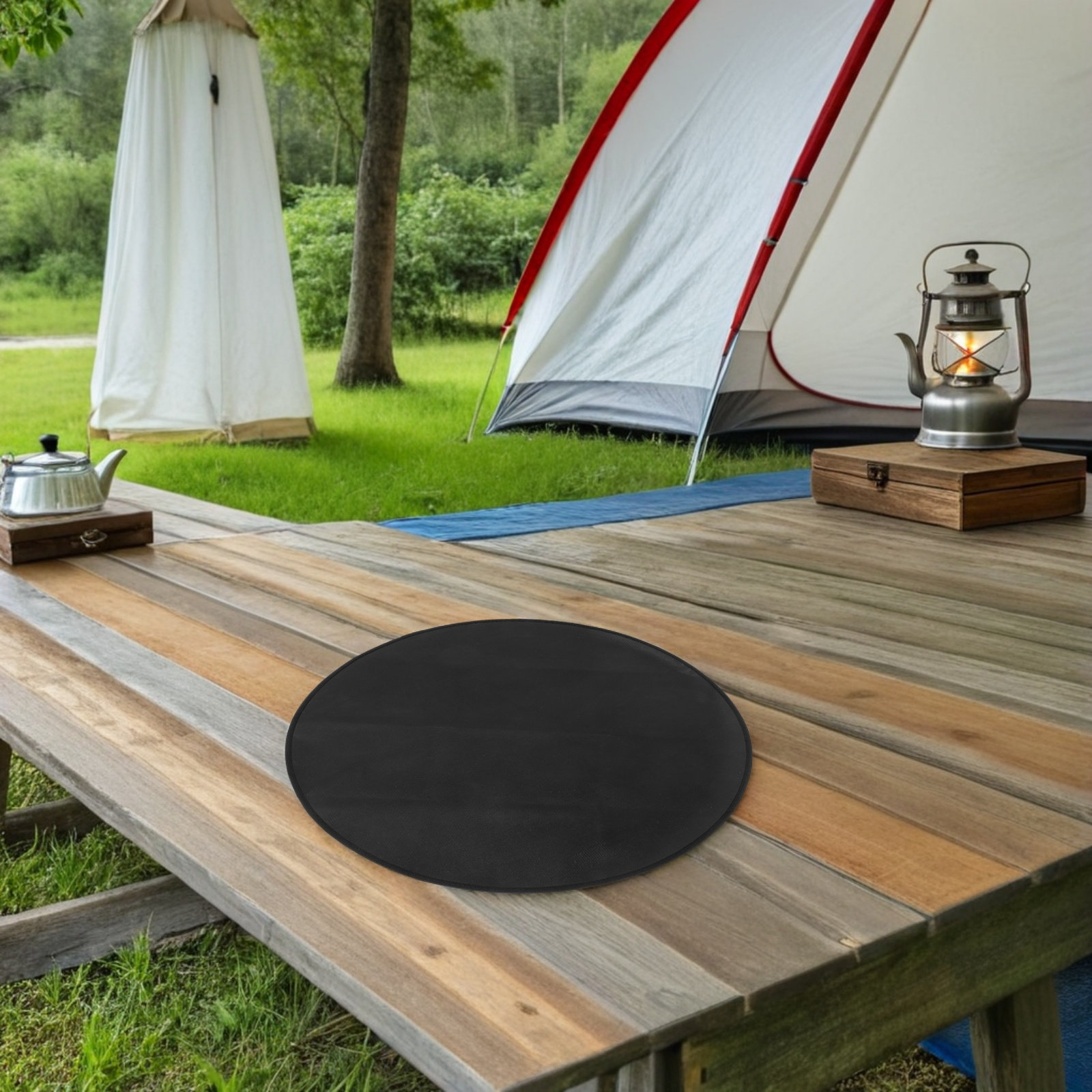 Round Fireproof Bbq Mat Heat R - Outdoor Camping Gas Stove recension och pris