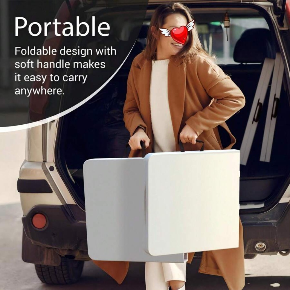 4FT Foldable Table Adjustable  - Outdoor Indoor Camping recension och pris