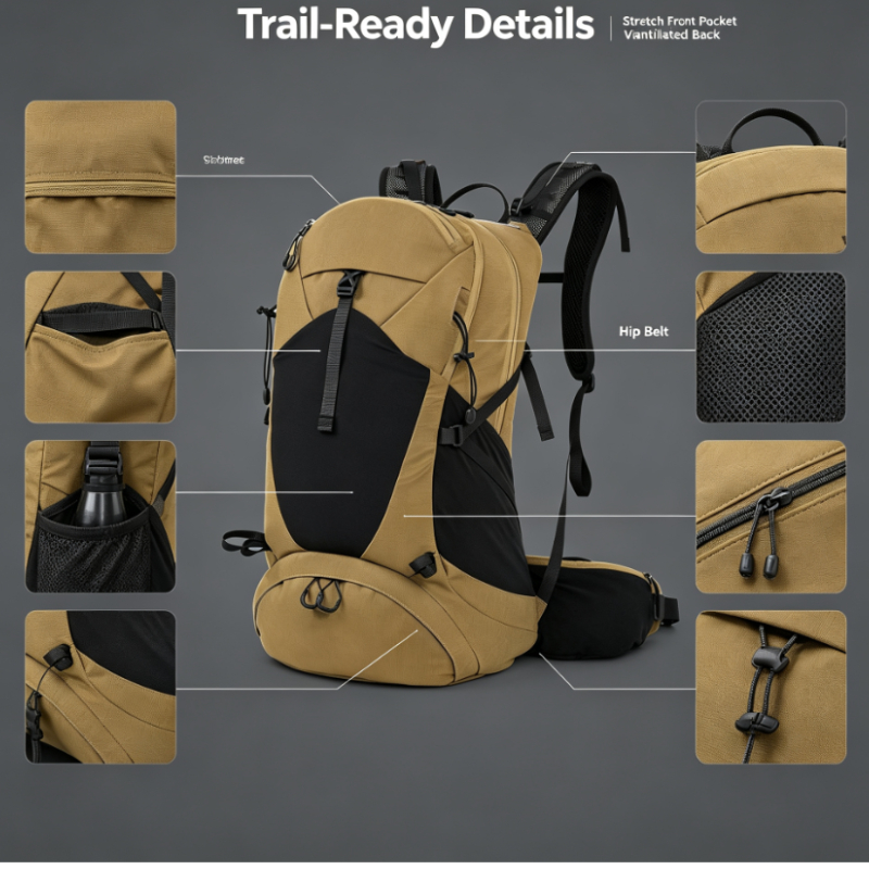 Large Waterproof Tear-Resistan - Outdoor Camping Backpack recension och pris